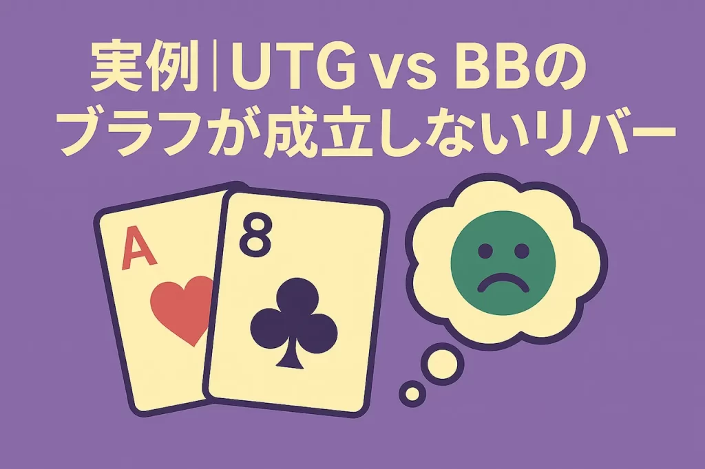 実例|UTG vs BBのブラフが成立しないリバー